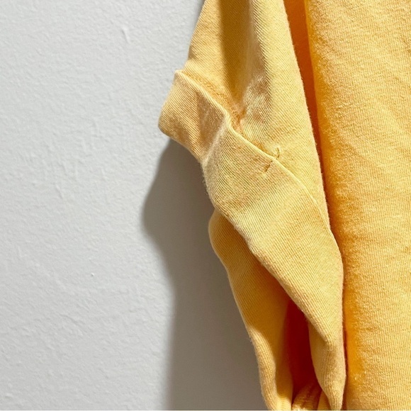 FREE/QUENT DENMARK Women’s Mustard Yellow Cuffed Dolman Sleeve Tee Shirt Size L - Picture 3 of 5